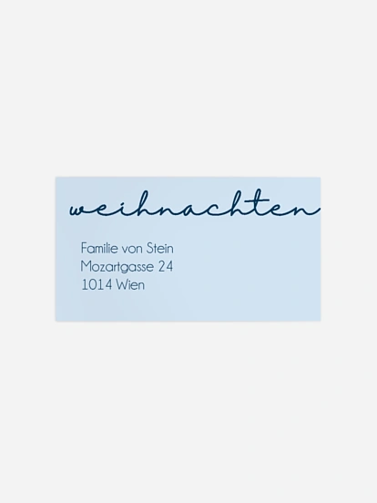 Empfängeraufkleber Geburt Heilig Abend