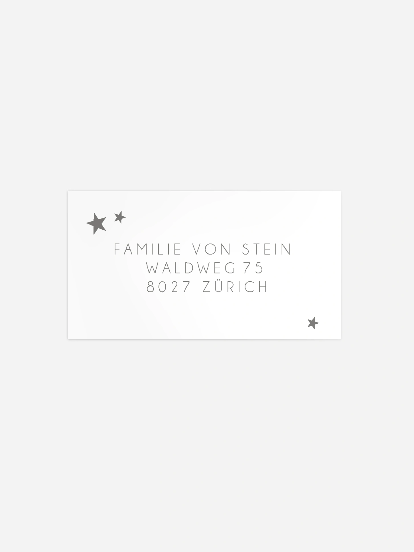 Empfängeraufkleber Geburt Kleiner Stern