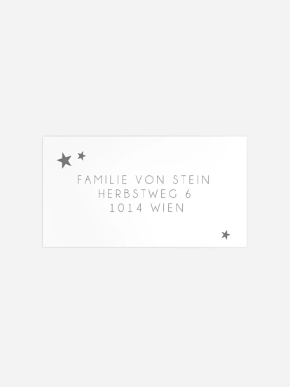 Empfängeraufkleber Geburt Kleiner Stern