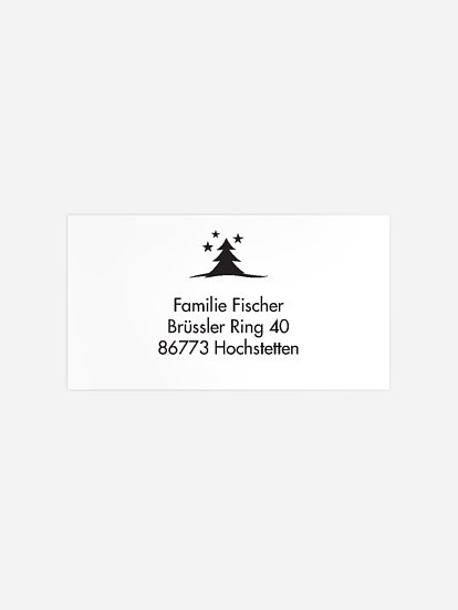Empfängeraufkleber Weihnachten Weihnachtswünsche Kraftpapier