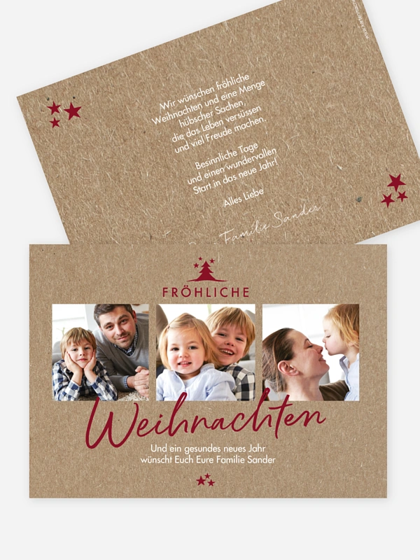 Weihnachtswünsche Kraftpapier