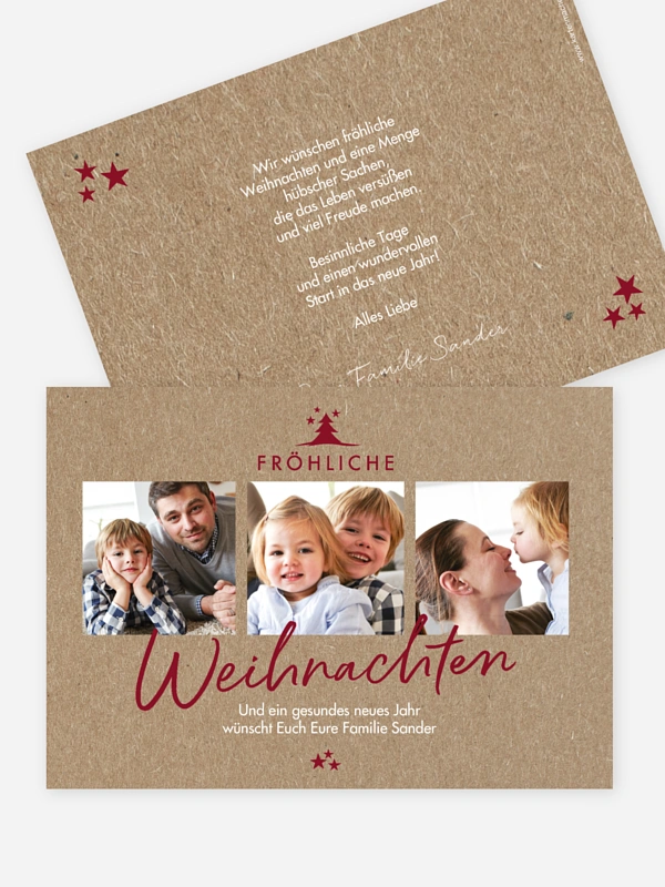 Weihnachtswünsche Kraftpapier