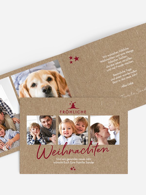 Weihnachtswünsche Kraftpapier