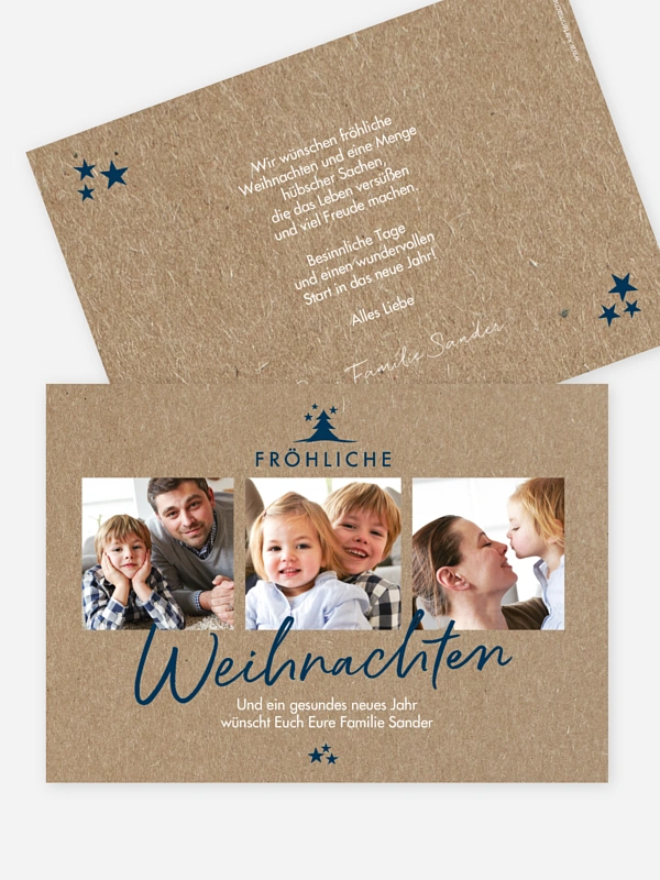 Weihnachtswünsche Kraftpapier
