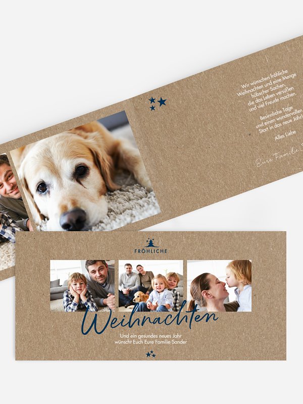 Weihnachtswünsche Kraftpapier