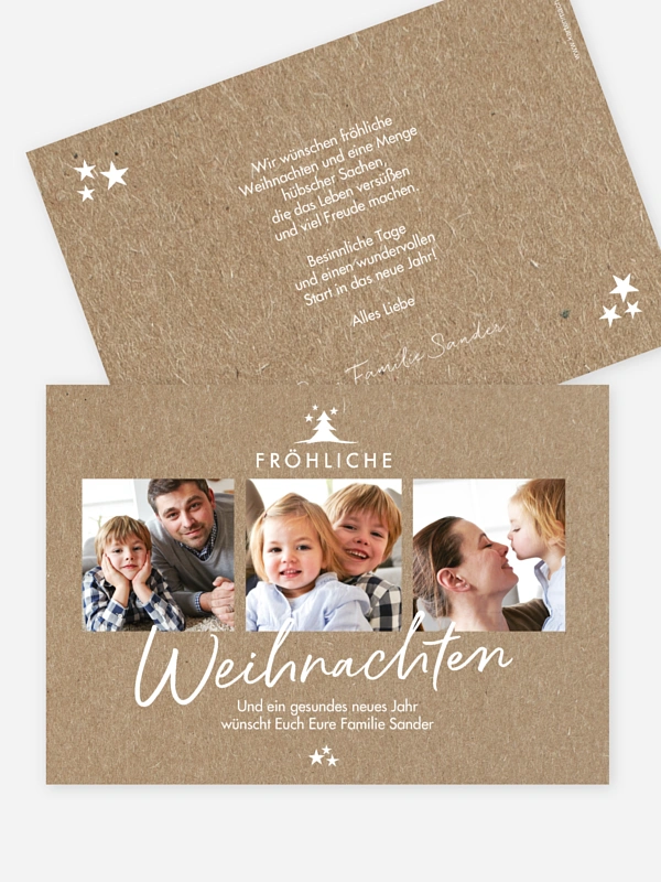 Weihnachtswünsche Kraftpapier