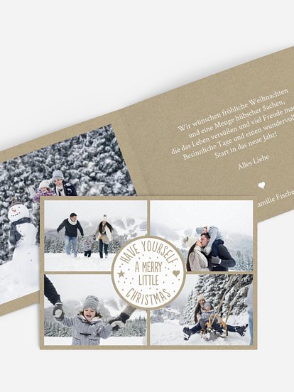 Weihnachtskarte A Merry Little Christmas