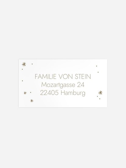 Empfängeraufkleber Weihnachten Wie verzaubert Kraftpapier