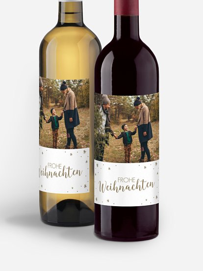 Flaschenetiketten Weihnachten Wie verzaubert Kraftpapier