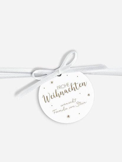 Anhänger mit Band personalisiert Wie verzaubert Kraftpapier