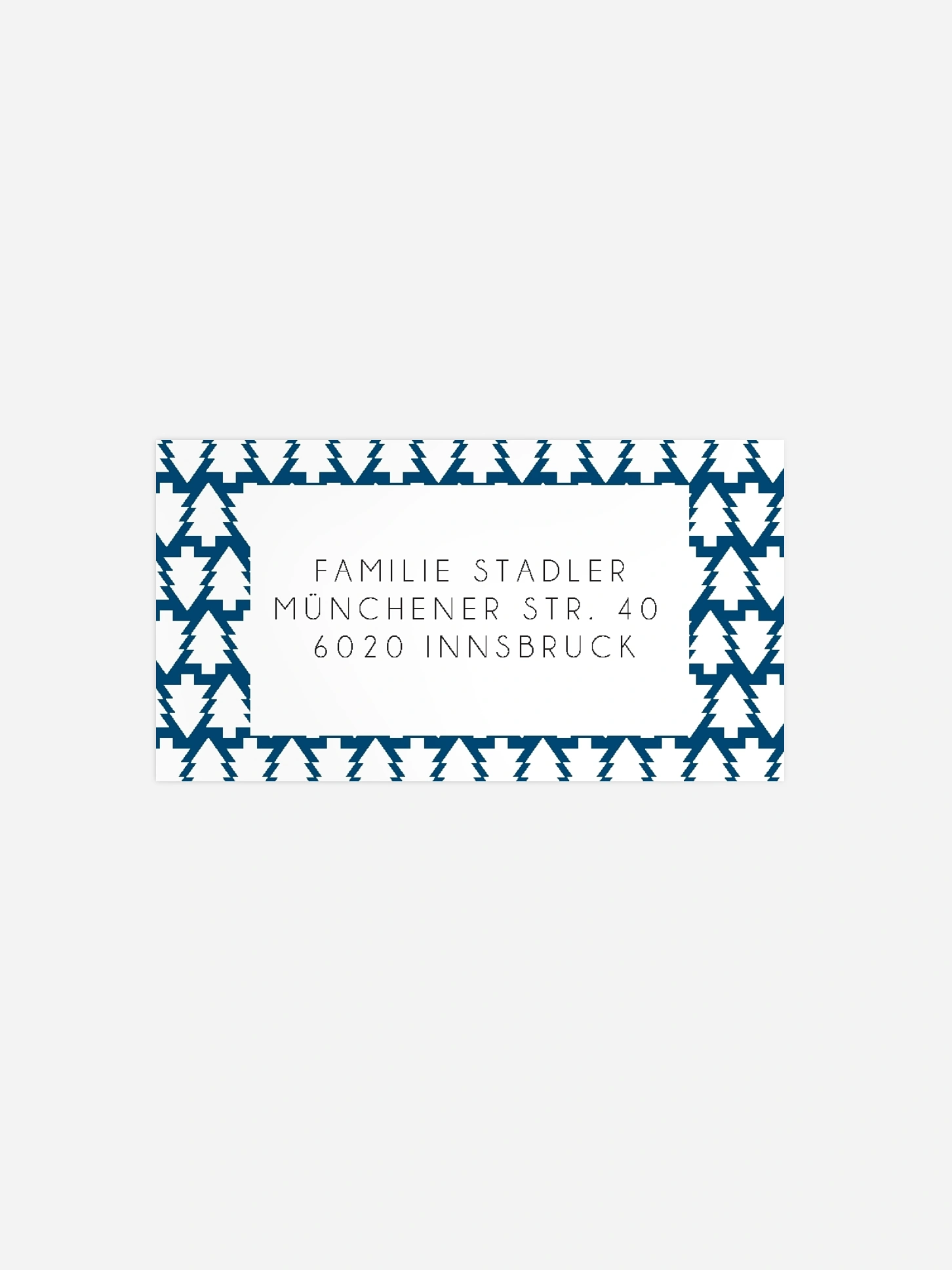 Empfängeraufkleber Weihnachten Golden Tree Premium