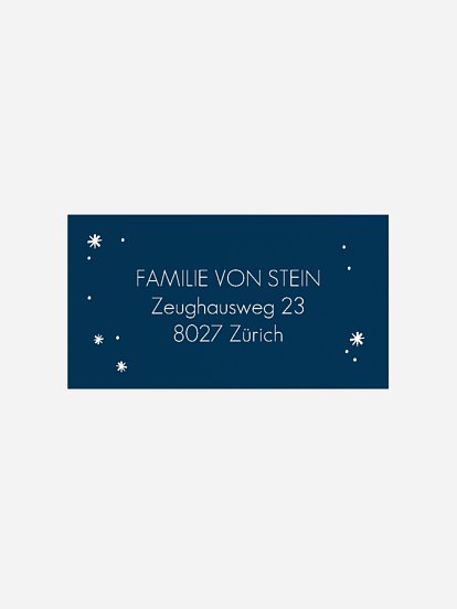 Empfängeraufkleber Weihnachten Wie verzaubert