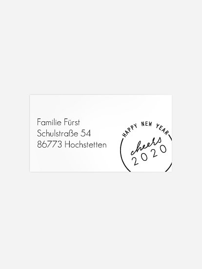Empfängeraufkleber Weihnachten Jahreswechsel Kraftpapier