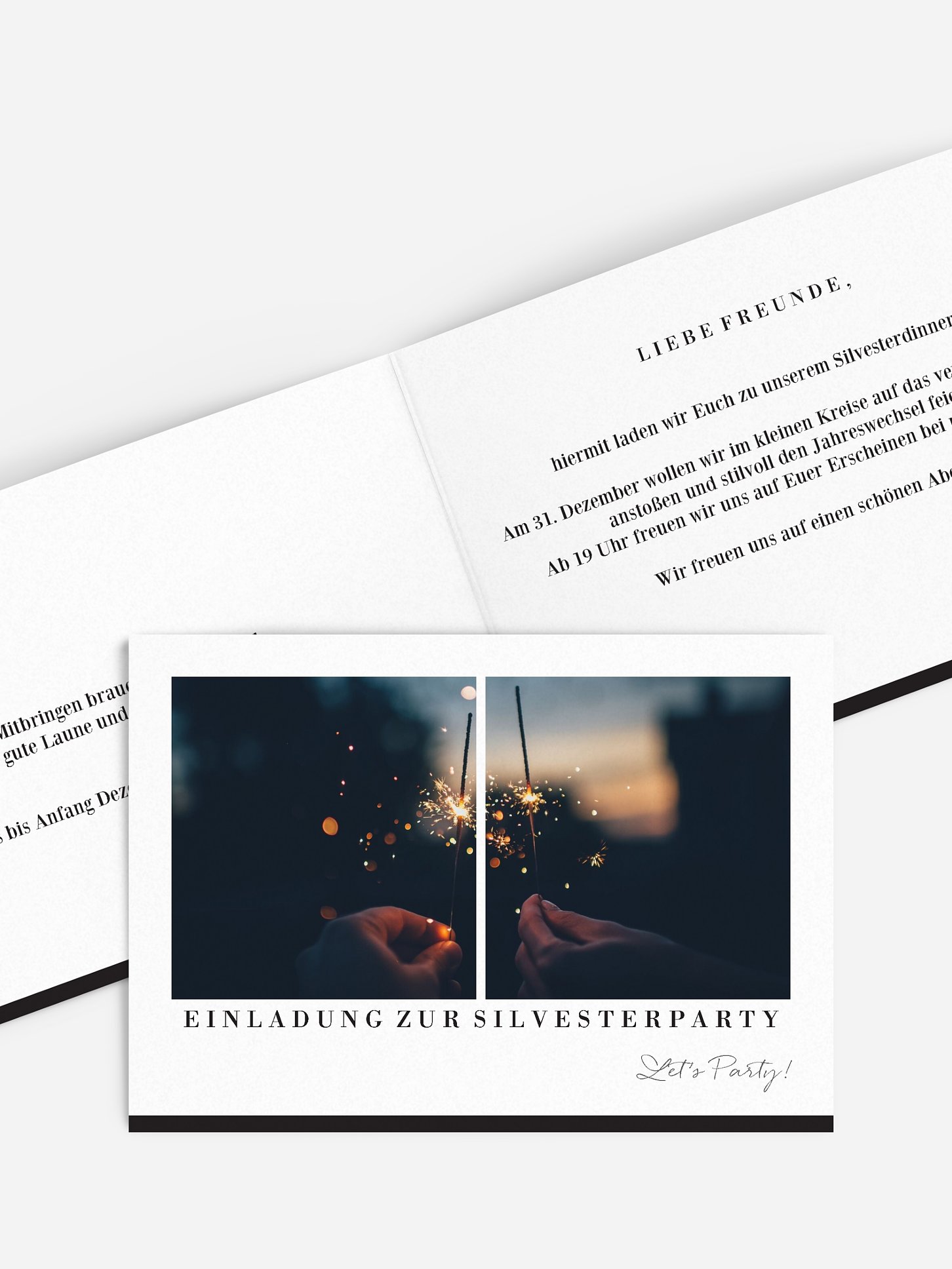 Partyeinladung Neujahrsparty