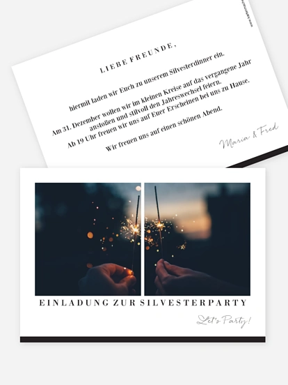 Partyeinladung Neujahrsparty