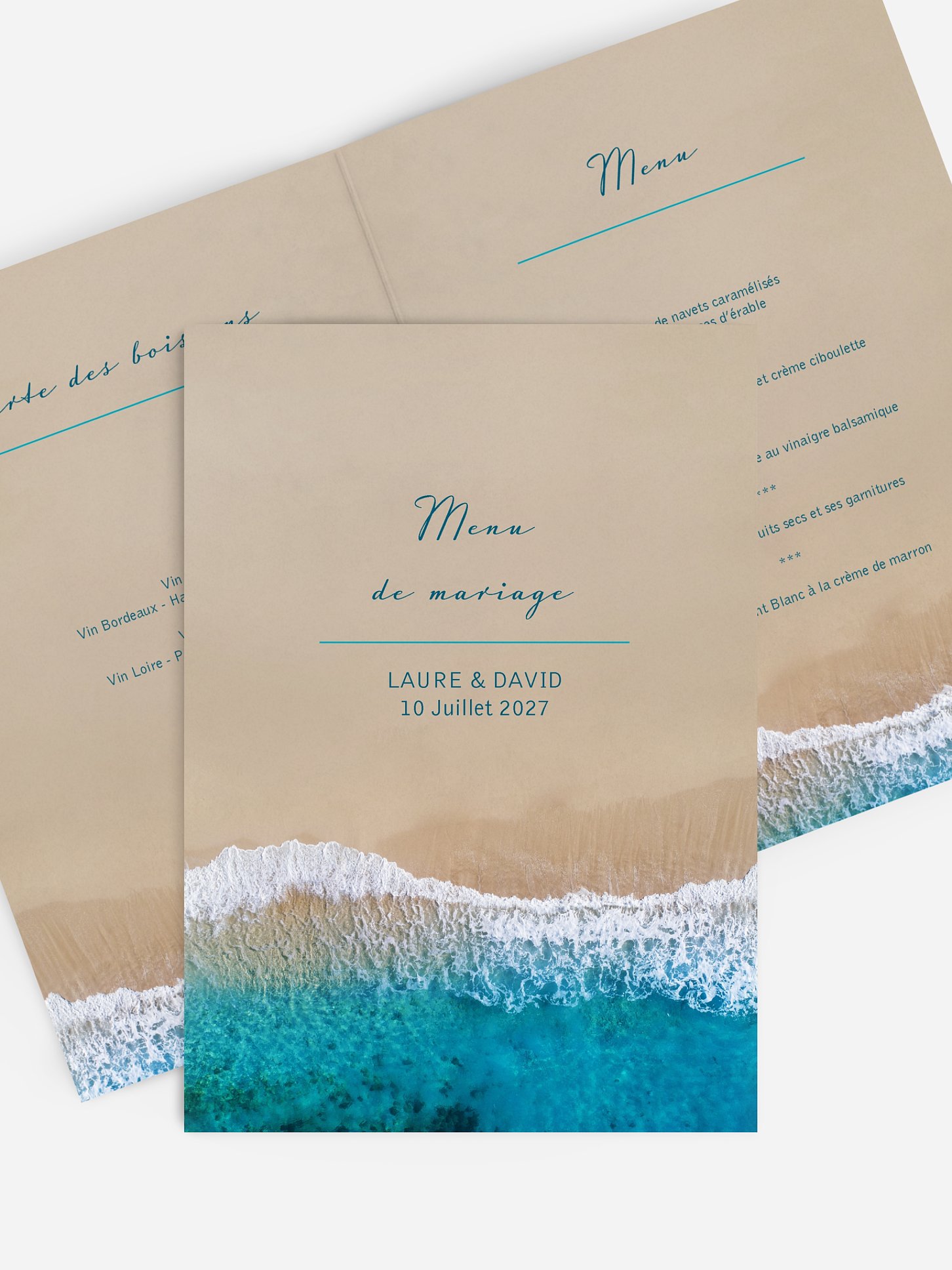 Menu mariage Écume de mer