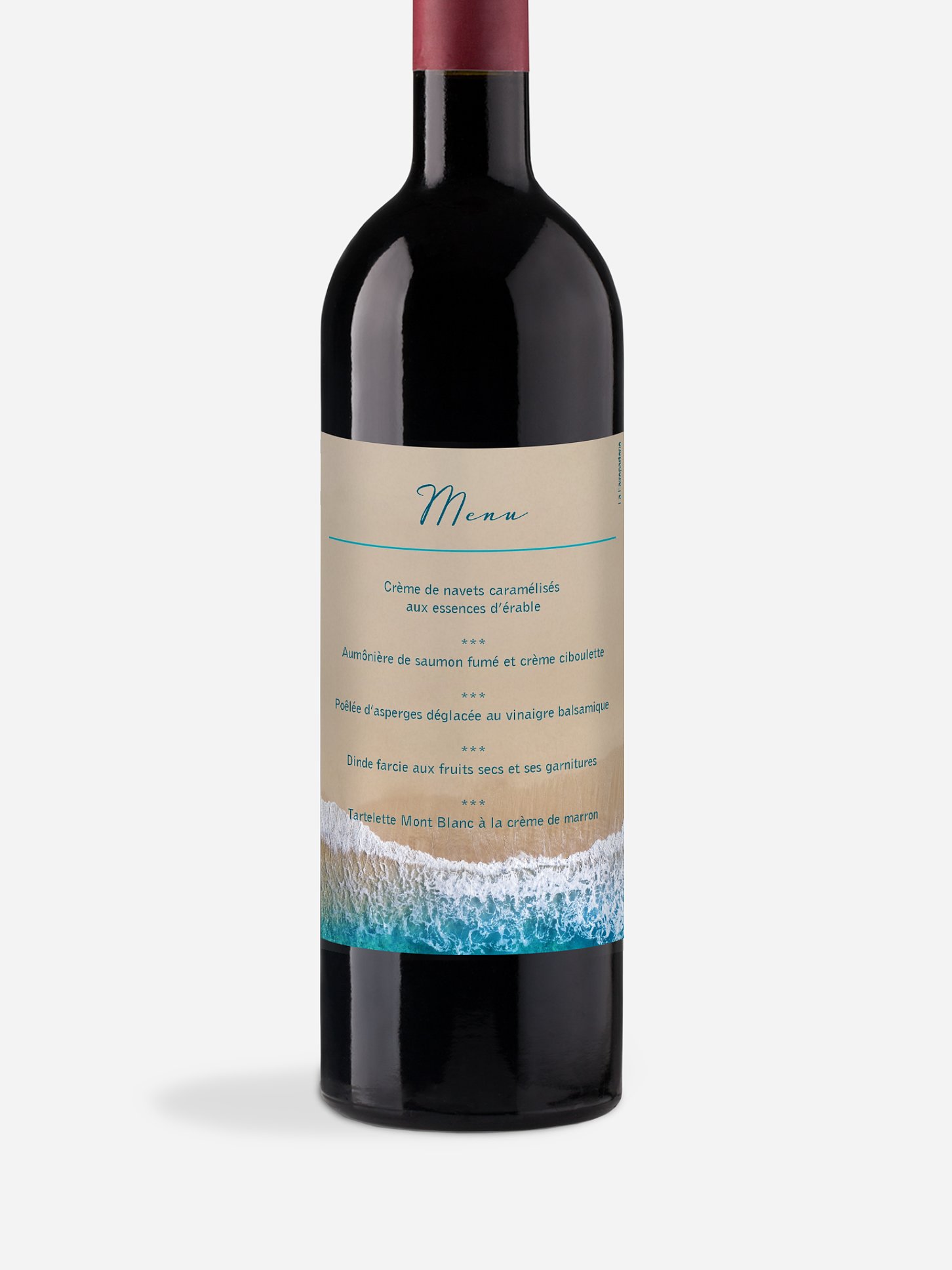 Etiquette bouteille Écume de mer