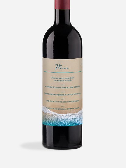 Etiquette bouteille Écume de mer