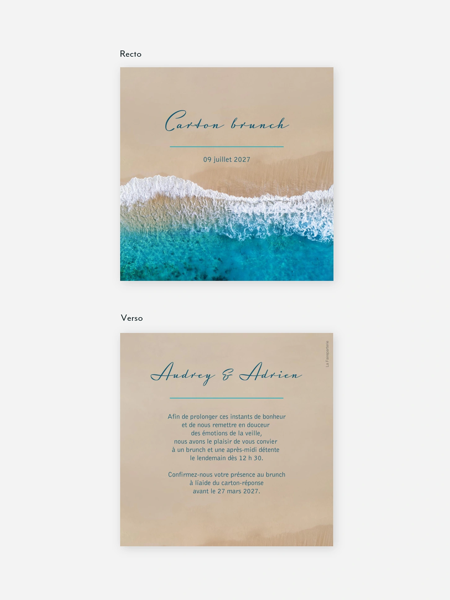 Carte brunch Écume de mer