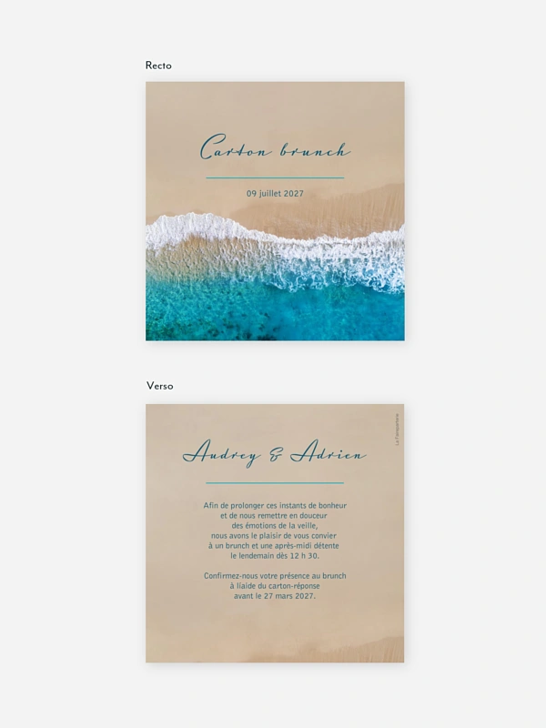 Carte brunch Écume de mer