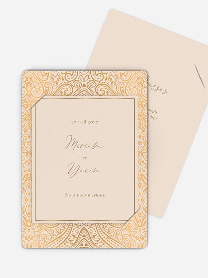 Faire-part mariage Palais oriental