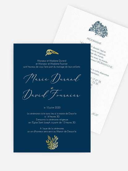 Faire-part de mariage Deauville