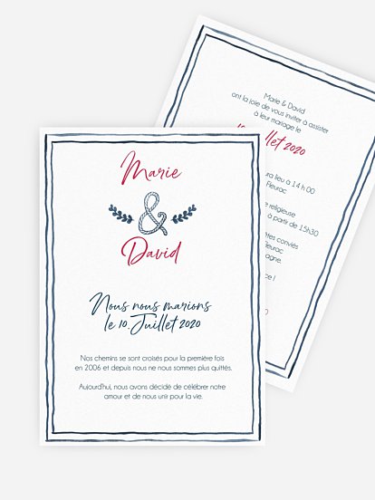 Faire-part de mariage Lien d'amour