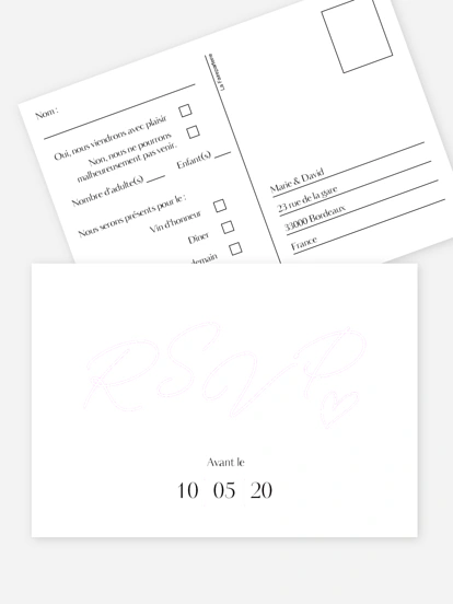 Carton réponse Just chic