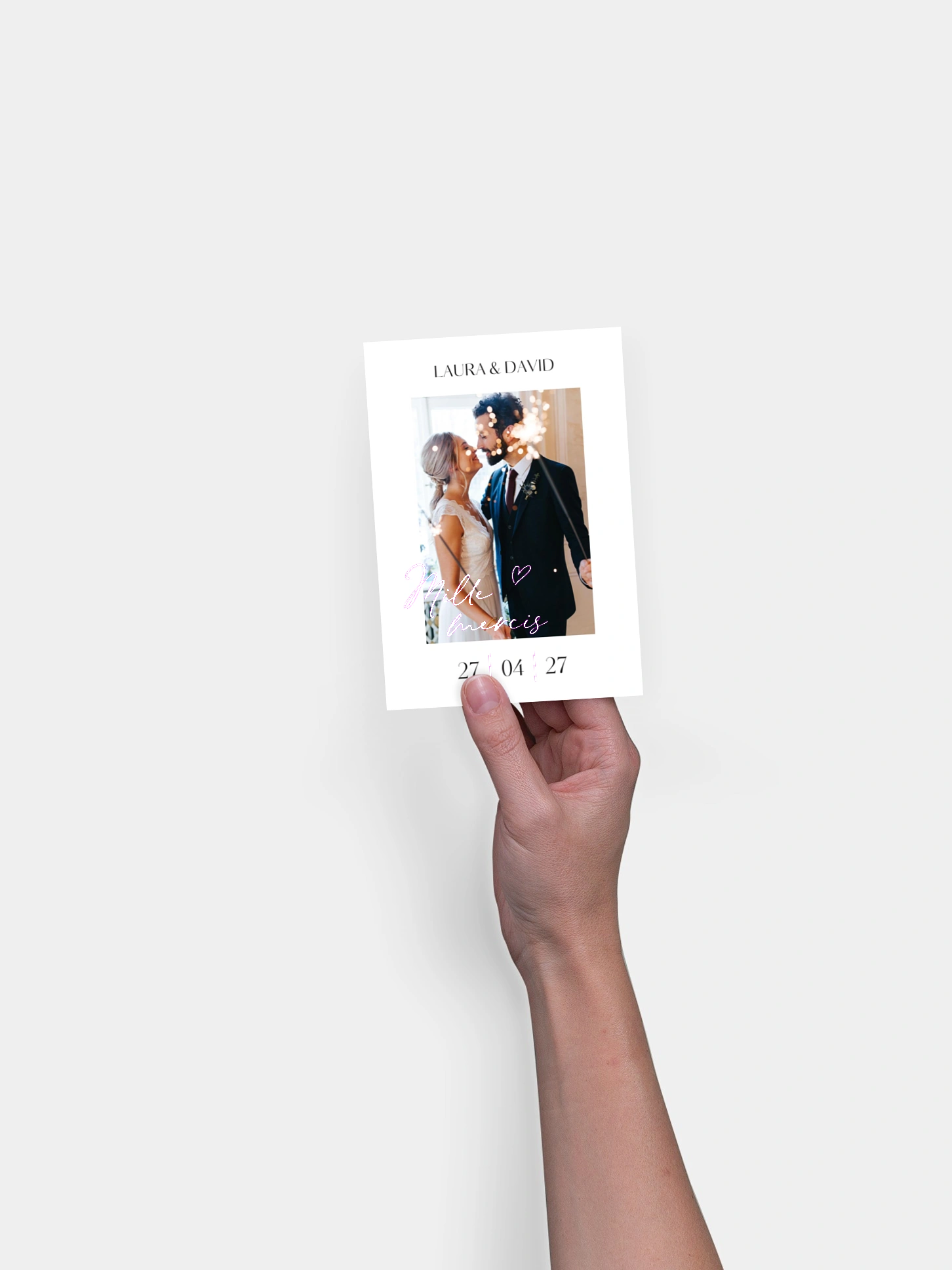 Carte de remerciements Just chic