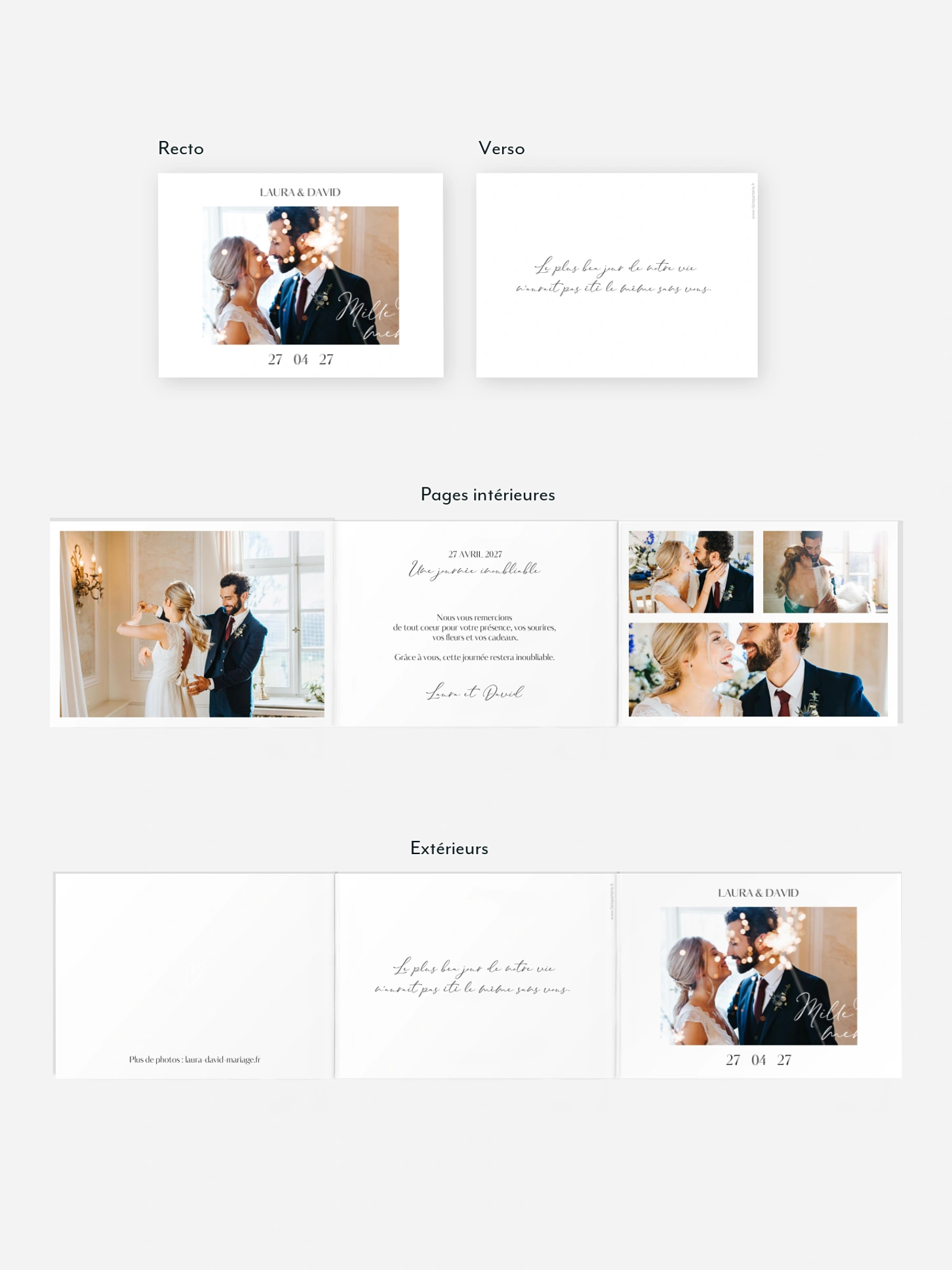 Carte de remerciements Just chic