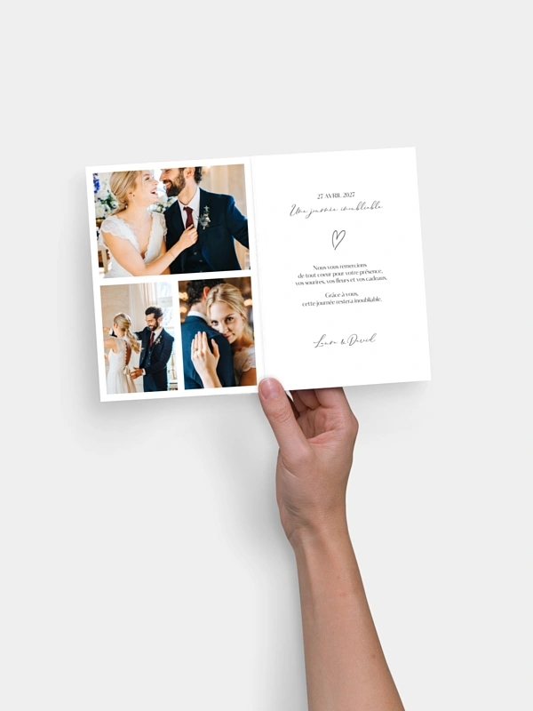 Carte de remerciements Just chic