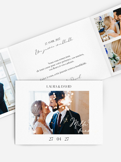 Carte de remerciements Just chic