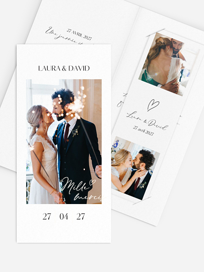 Carte de remerciements Just chic