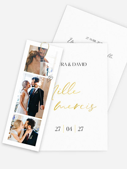 Carte de remerciements Just chic