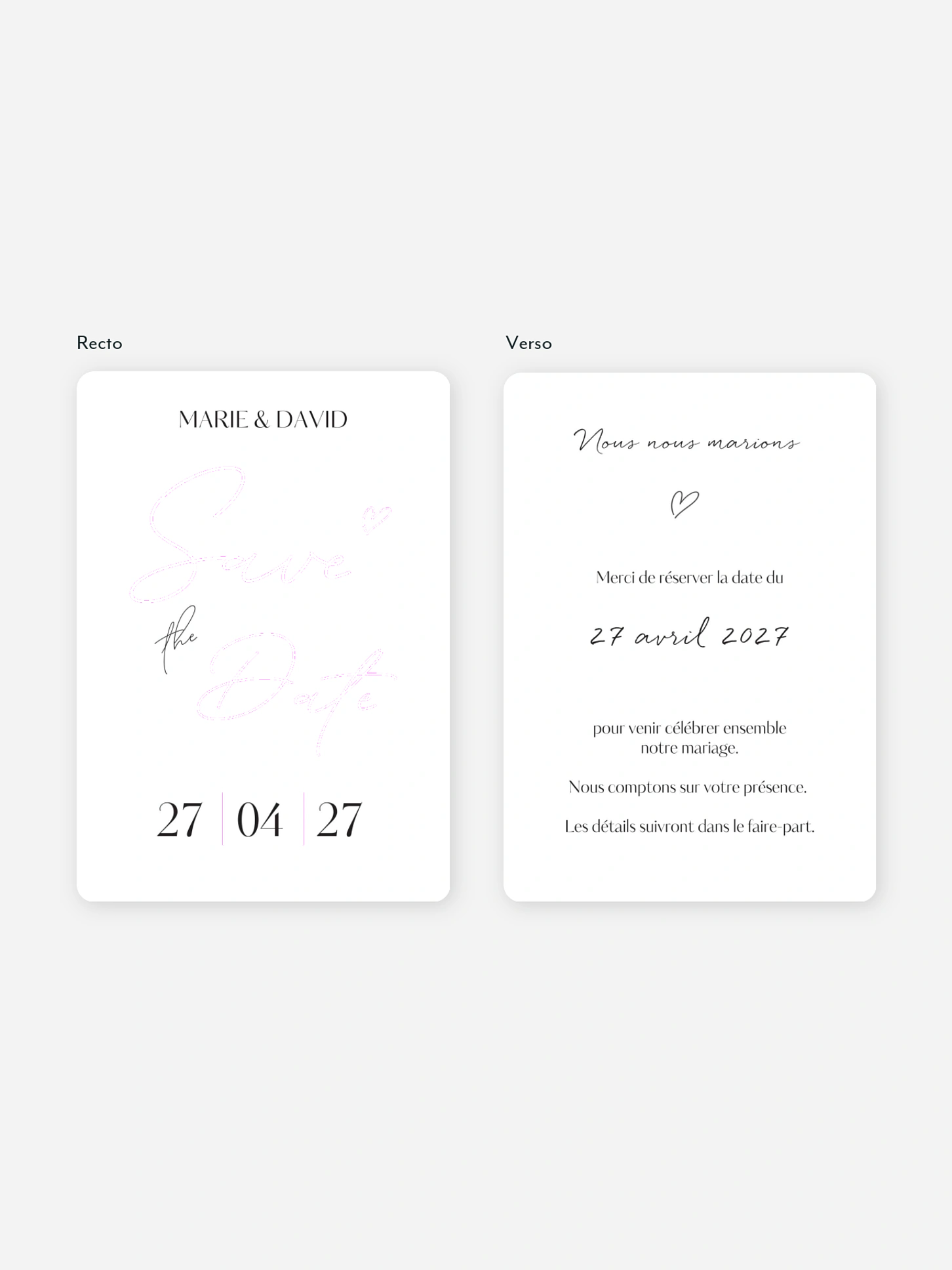 Save the date Just chic