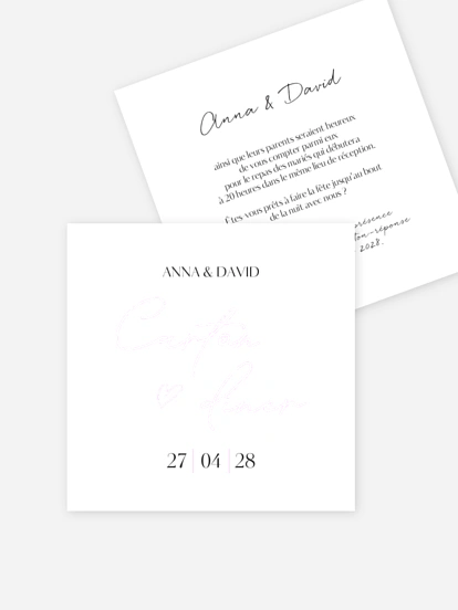 Carton d'invitation Just chic