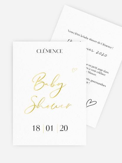 Invitation baby shower Just chic