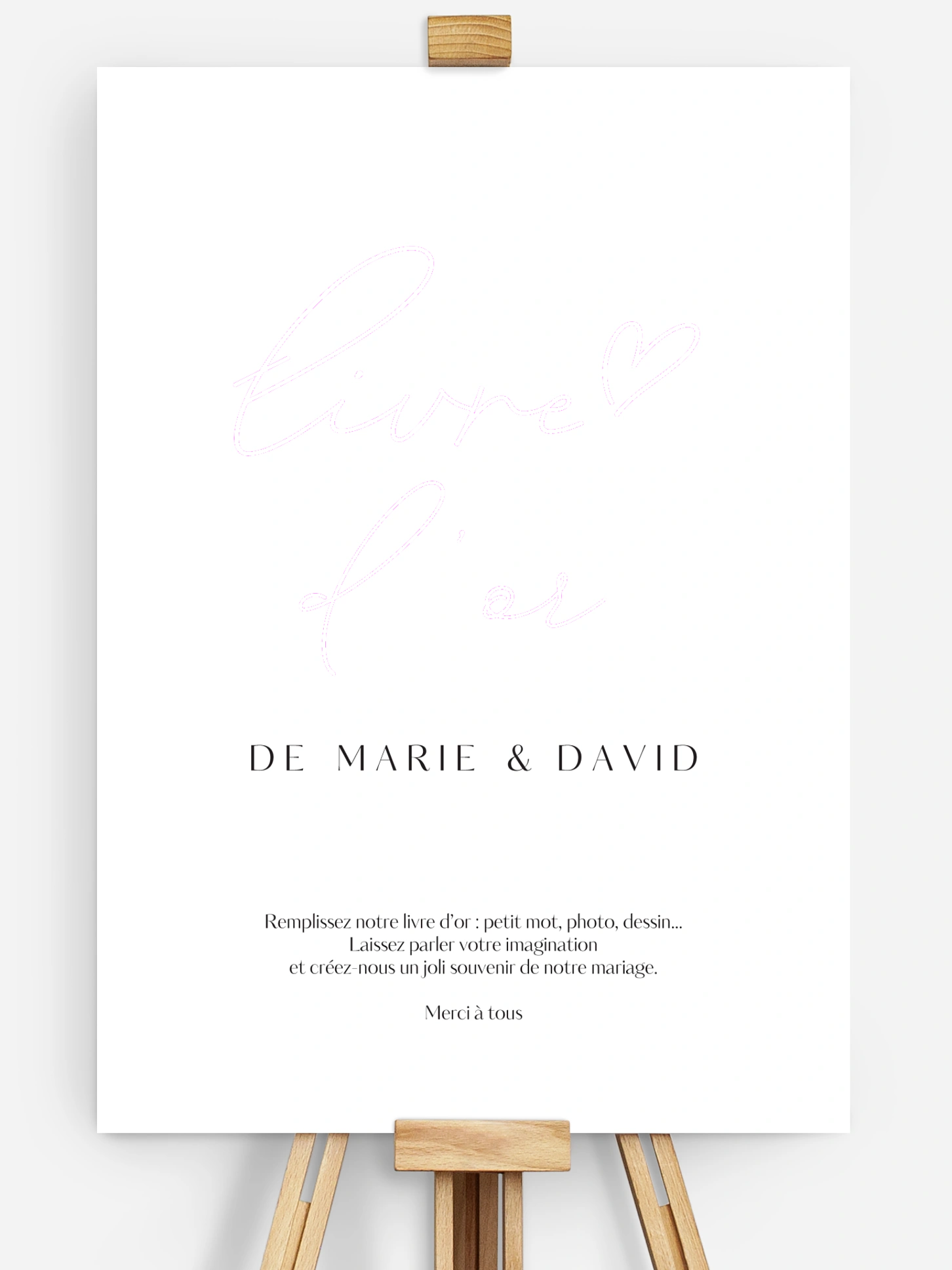 Affiche livre d'or mariage Just chic