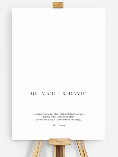 Affiche livre d'or mariage Just chic
