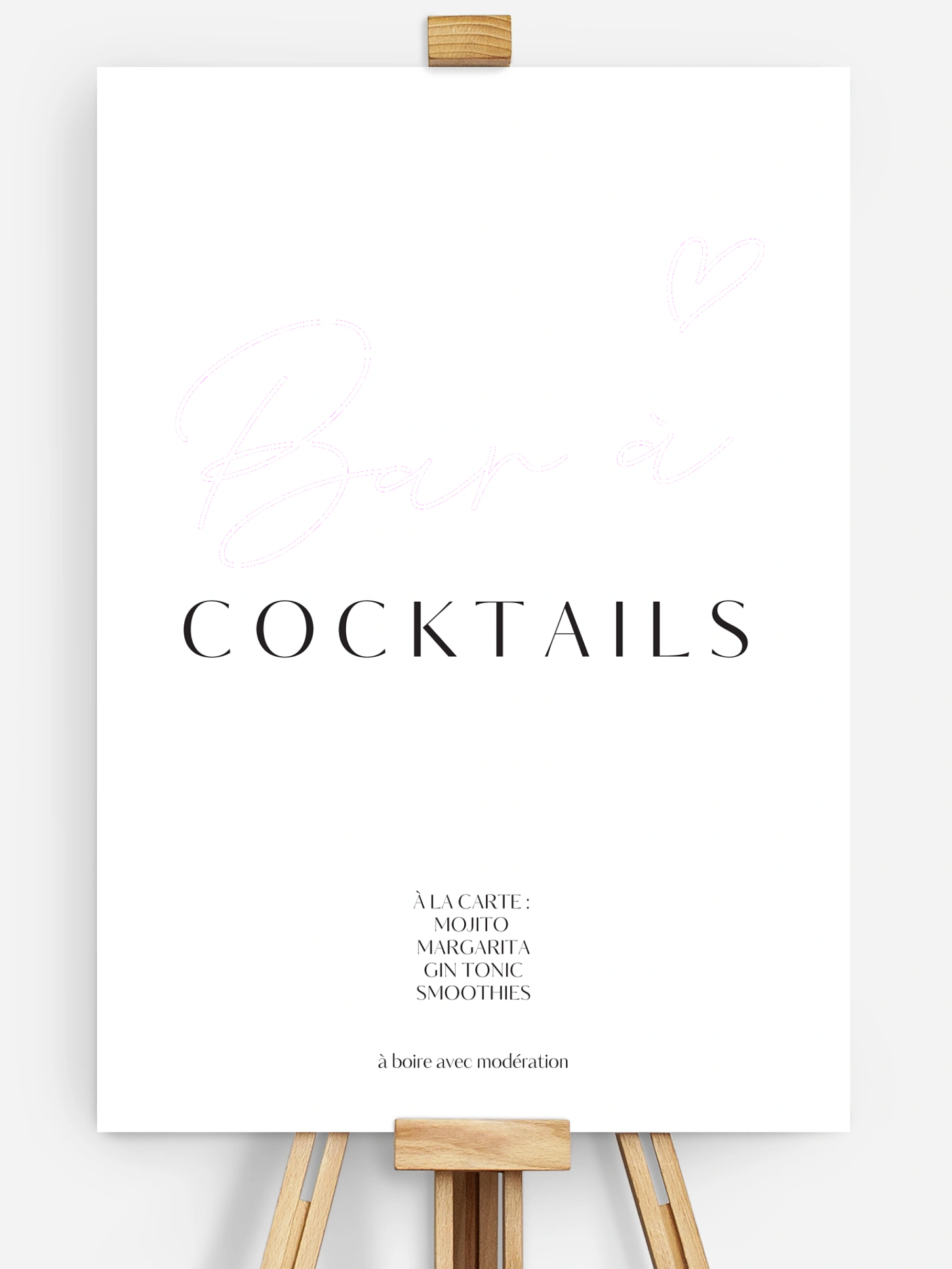 Affiche cocktail Just chic