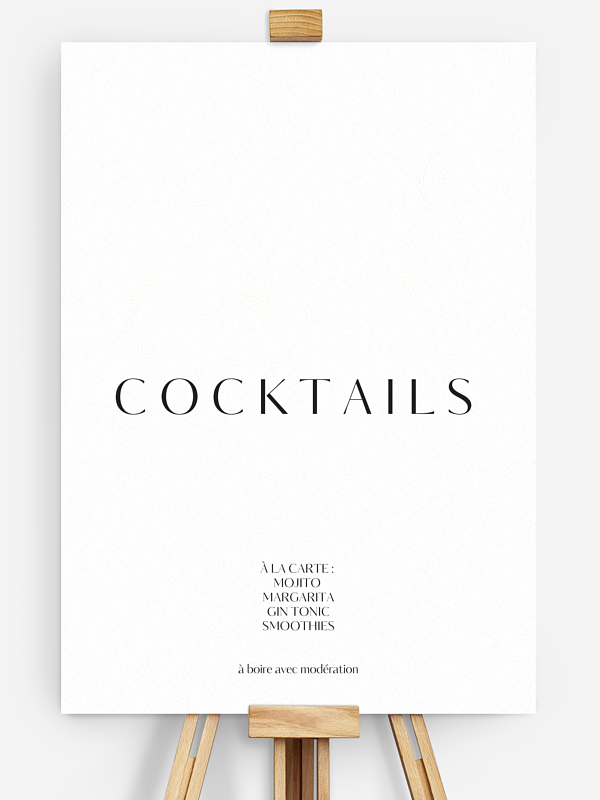 Affiche cocktail Just chic