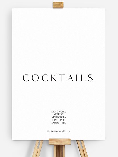 Affiche cocktail Just chic