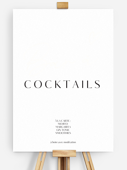 Affiche cocktail Just chic