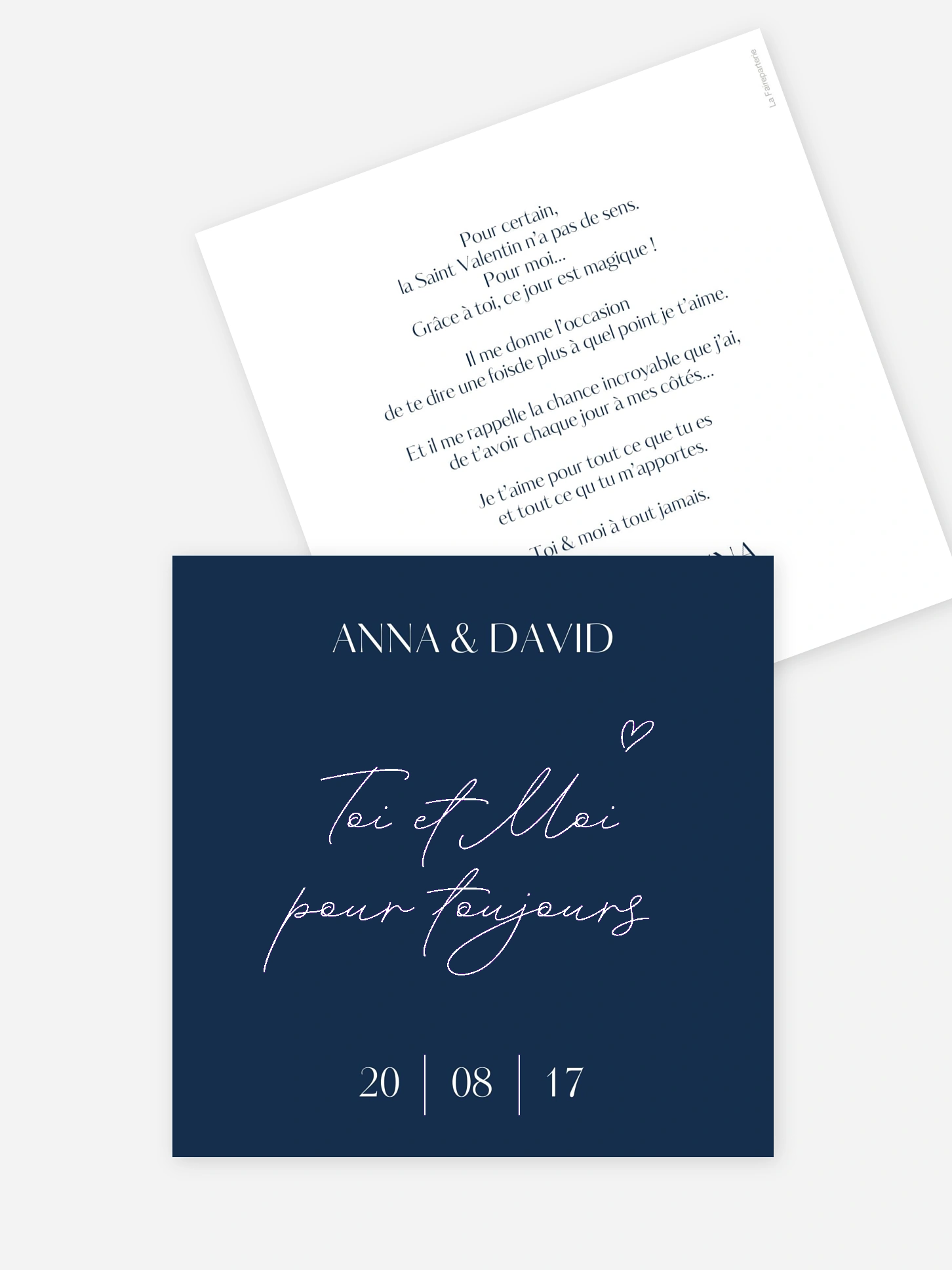 Carte Saint Valentin Just chic
