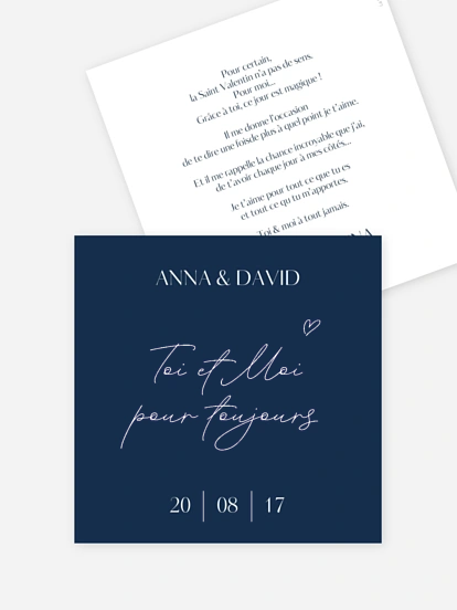 Carte Saint Valentin Just chic