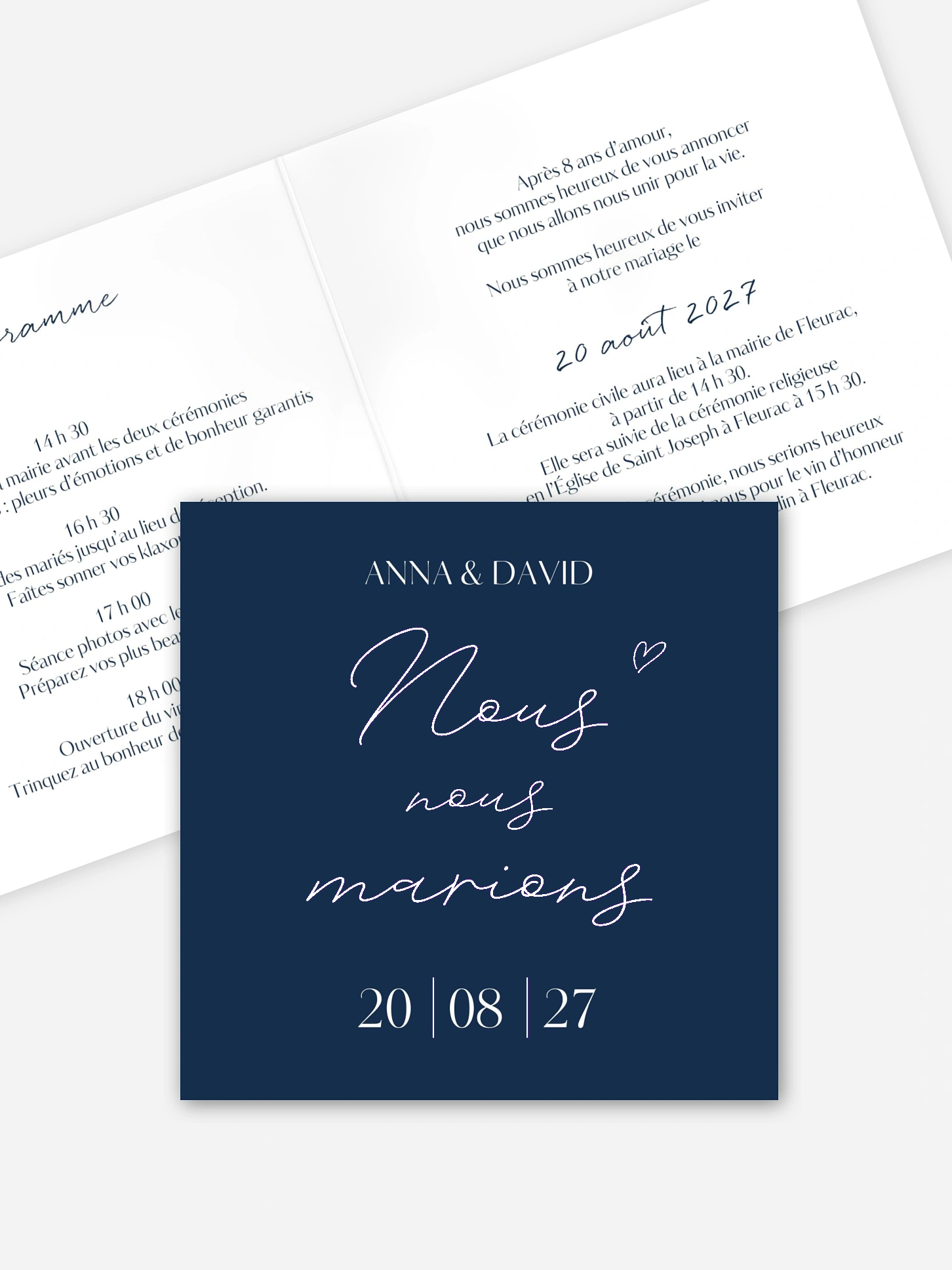 Faire-part de mariage Just chic