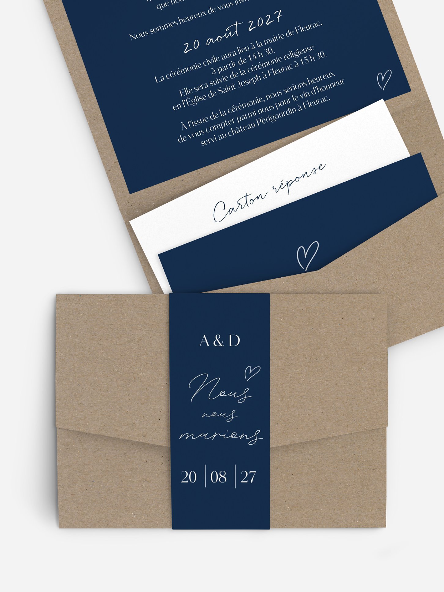 Faire-part de mariage Just chic