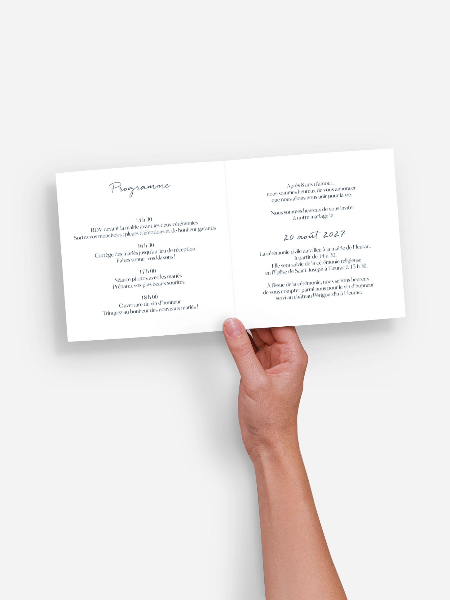 Faire-part de mariage Just chic