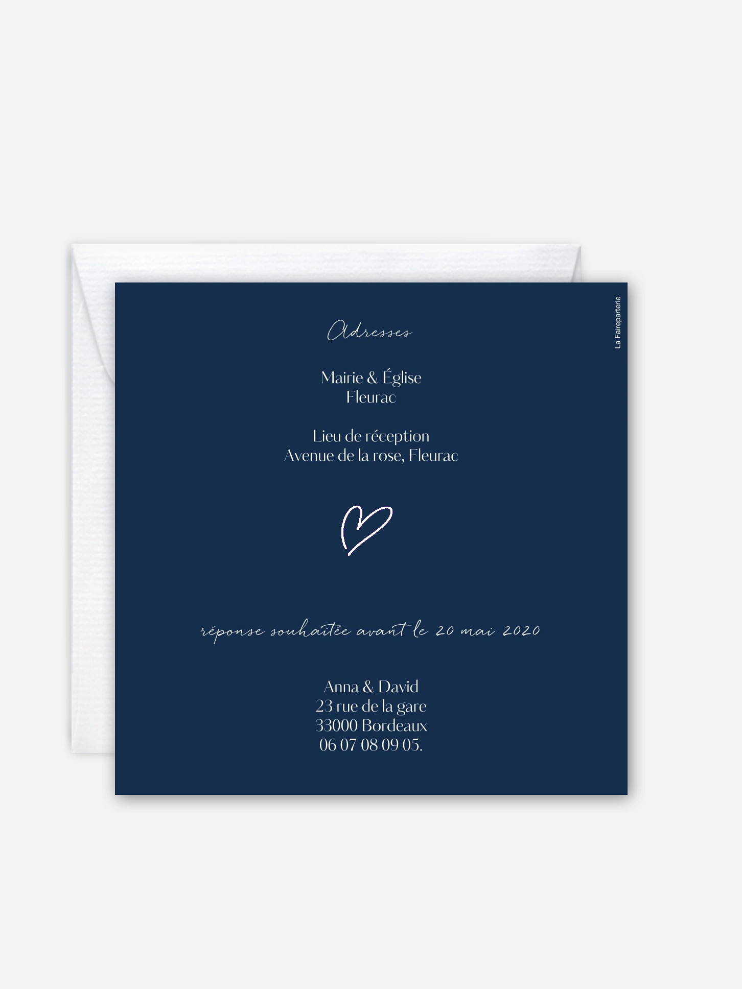 Faire-part de mariage Just chic