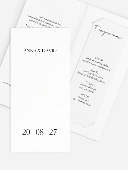 Faire-part de mariage Just chic